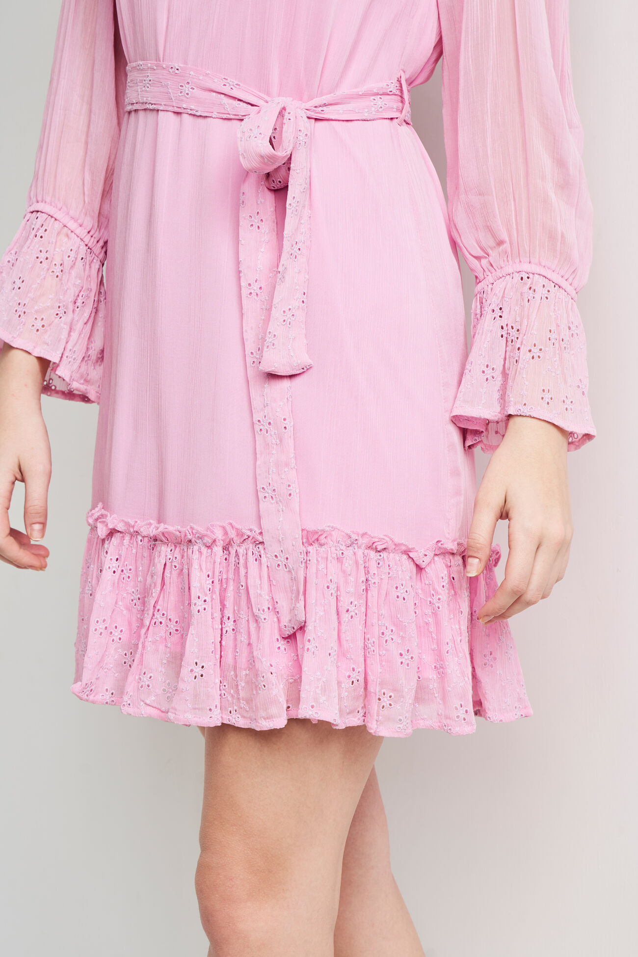 Pink Solid Straight Dress, Pink, image 6
